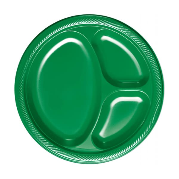 Amscan Plastic Divided Plate (Pack of 20)