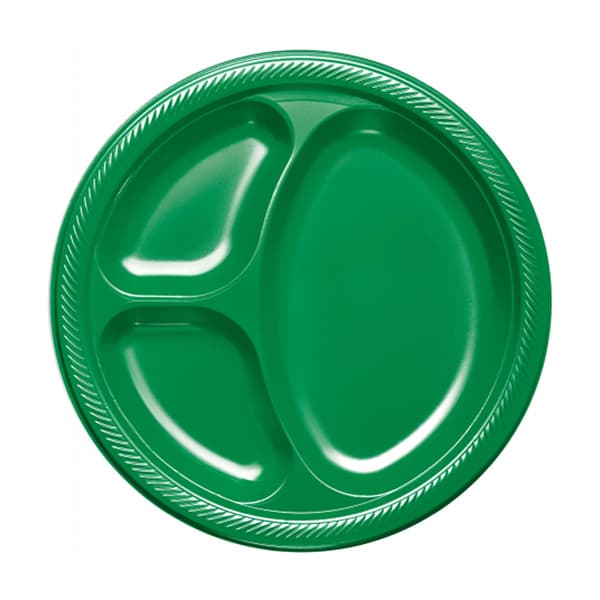 Amscan Plastic Divided Plate (Pack of 20)