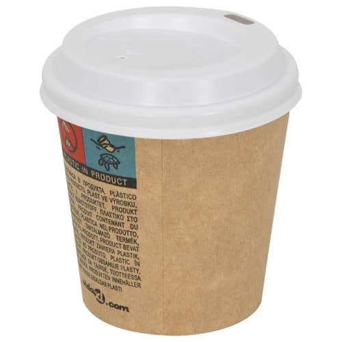 lock för kaffekoppar av papper Ø60 mm 4oz 1000 st vit plast