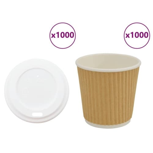 Kaffekoppar i papper med lock 1000 st 4oz 100ml