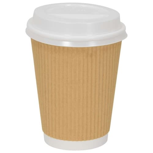 lock för kaffekoppar av papper Ø90 mm 12oz and 16oz 1000 st vit