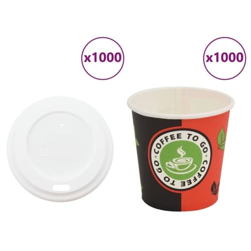 Kaffekoppar i papper med lock 1000 st 4oz 120ml