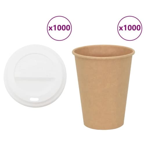 Kaffekoppar i papper med lock 1000 st 12oz 300ml