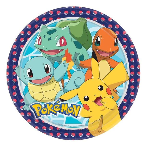 8 tallrikar - Pokémon