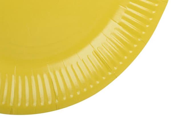 Pro duk engångsplatta - 79219I - Ref. - 20 Tallrikar - diameter 23 cm - kartong - gul