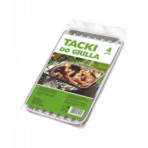 Stora grillplattor i aluminium, 4 st
