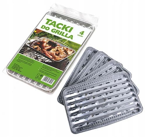 Stora grillplattor i aluminium, 4 st