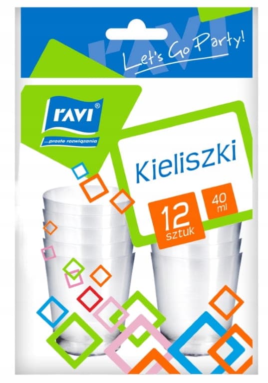 Plastglas för vodkashots 40 ml 12 stycken