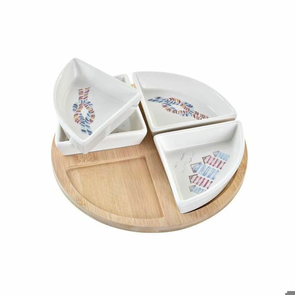Set med ömtålig bambuporslin från DKD Home Decor 21,5x21,5x1 cm