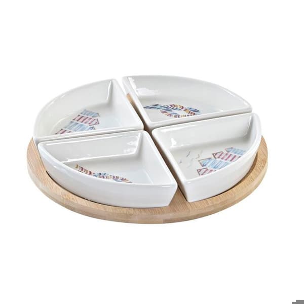 Set med ömtålig bambuporslin från DKD Home Decor 21,5x21,5x1 cm