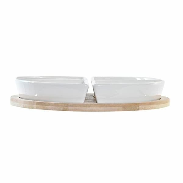 Set av bambuskärl tropiskt stengods DKD Home Decor