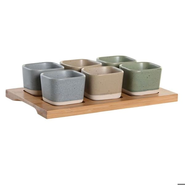 Set med porslin och bambu från DKD Home Decor.