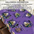 Miniatyrbild 4 av 4: INN Halloween 98st Halloween festservis med tallrikar Gaffel Bordsduk Servett Halloween festtillbehör set för 24 inv