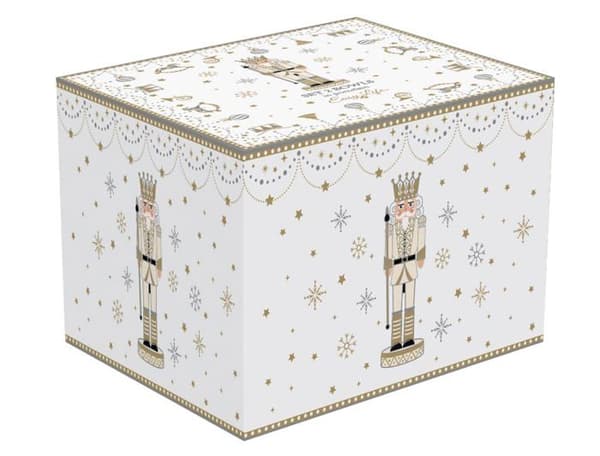 Set med engångsgods Easy life - 1008RNUT - GÅVOBEHÅLLARE 2 SKÅLAR STJÄRNA D14CM I PORSLIN ROYAL NUTCRACKER