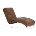 Miniatyrbillede 10 af 11: vidaXL massagechaiselong imiteret ruskind brun