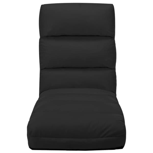 vidaXL foldbar gulvstol kunstlæder sort