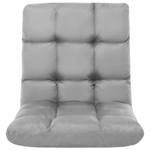 vidaXL foldbar gulvstol mikrofiber lysegrå