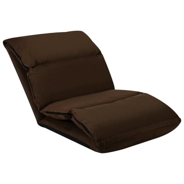 vidaXL foldbar gulvstol mikrofiber brun