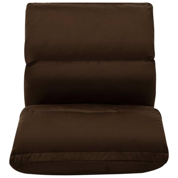 vidaXL foldbar gulvstol mikrofiber brun