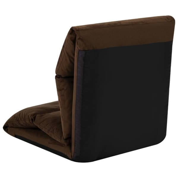 vidaXL foldbar gulvstol mikrofiber brun
