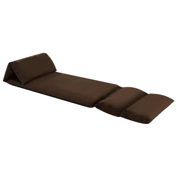 vidaXL foldbar gulvstol mikrofiber brun