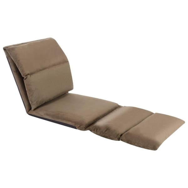 vidaXL foldbar gulvstol mikrofiber gråbrun