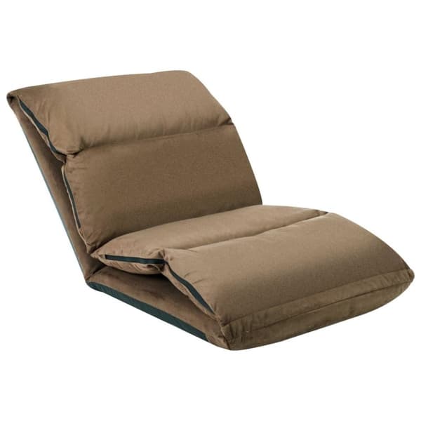 vidaXL foldbar gulvstol mikrofiber gråbrun