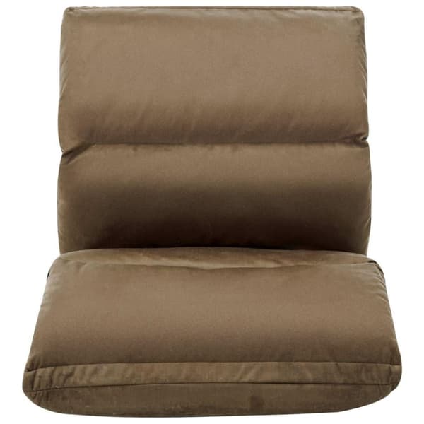 vidaXL foldbar gulvstol mikrofiber gråbrun