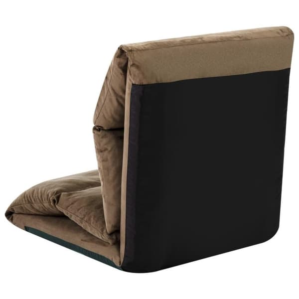 vidaXL foldbar gulvstol mikrofiber gråbrun