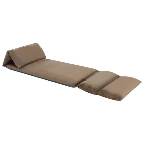 vidaXL foldbar gulvstol mikrofiber gråbrun