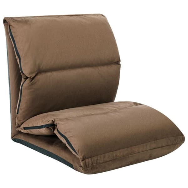 vidaXL foldbar gulvstol mikrofiber gråbrun