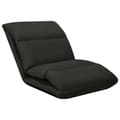 Miniatyrbillede 3 af 8: vidaXL foldbar gulvstol mikrofiber sort