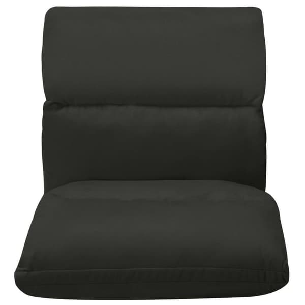 vidaXL foldbar gulvstol mikrofiber sort