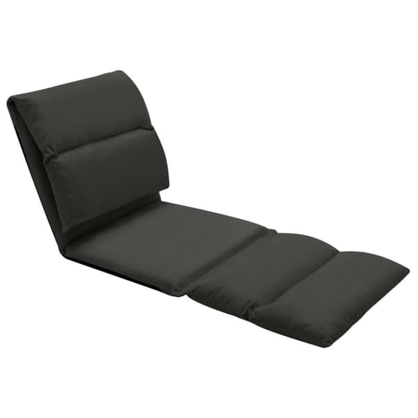 vidaXL foldbar gulvstol mikrofiber sort