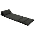 Miniatyrbillede 1 af 8: vidaXL foldbar gulvstol mikrofiber sort