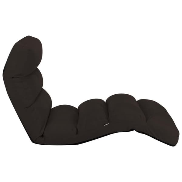 vidaXL foldbar gulvstol kunstlæder brun