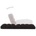 Miniatyrbillede 5 af 6: vidaXL foldbar gulvstol kunstlæder brun