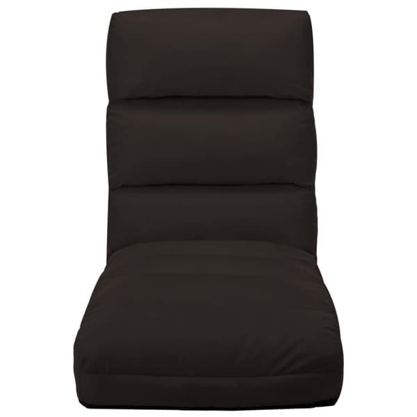 vidaXL foldbar gulvstol kunstlæder brun