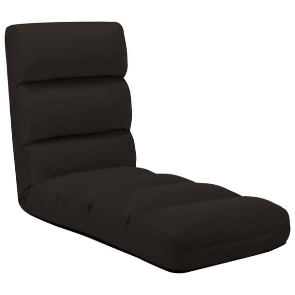 vidaXL foldbar gulvstol kunstlæder brun