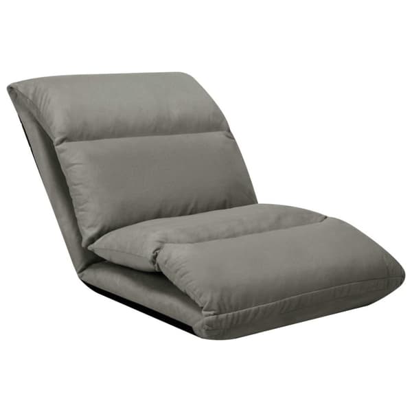vidaXL foldbar gulvstol mikrofiber mørkegrå