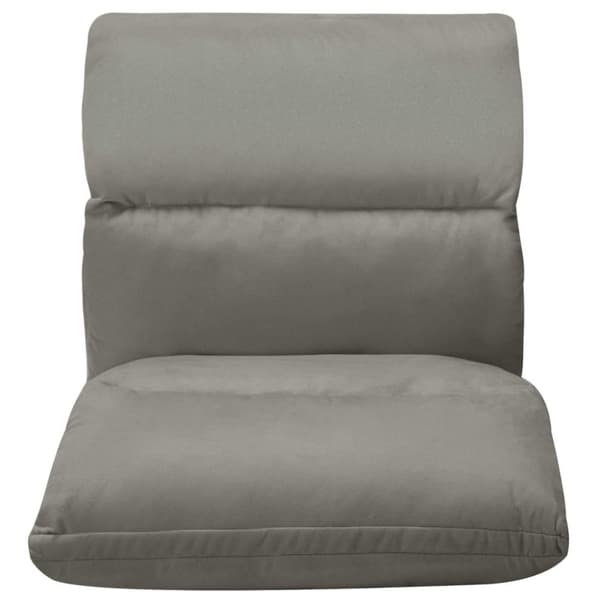 vidaXL foldbar gulvstol mikrofiber mørkegrå