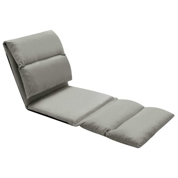 vidaXL foldbar gulvstol mikrofiber mørkegrå