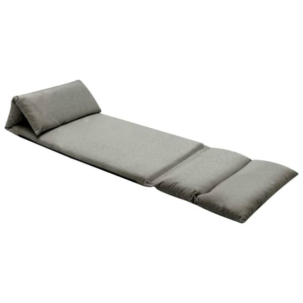 vidaXL foldbar gulvstol mikrofiber mørkegrå