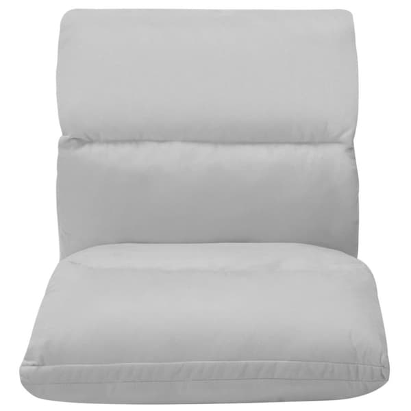 vidaXL foldbar gulvstol mikrofiber lysegrå