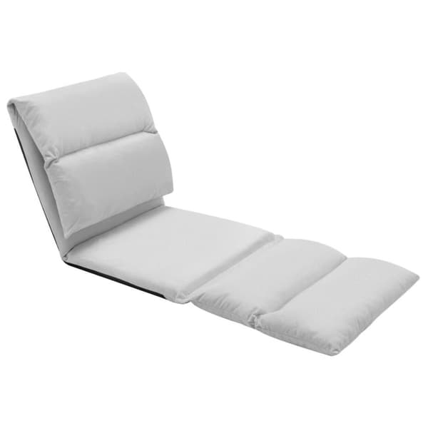 vidaXL foldbar gulvstol mikrofiber lysegrå
