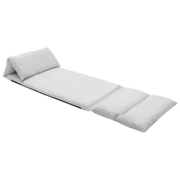 vidaXL foldbar gulvstol mikrofiber lysegrå