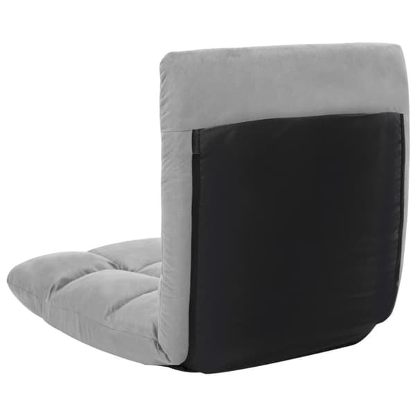 vidaXL Golvstol vikbar ljusgrå mikrofiber