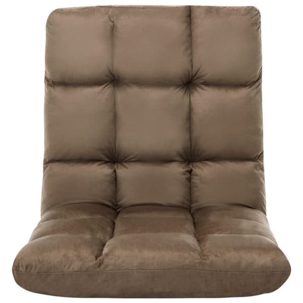 vidaXL Golvstol vikbar taupe mikrofiber
