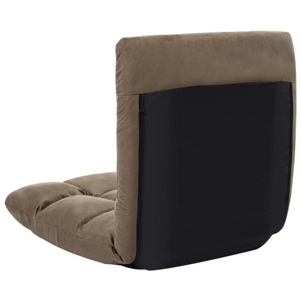 vidaXL Golvstol vikbar taupe mikrofiber