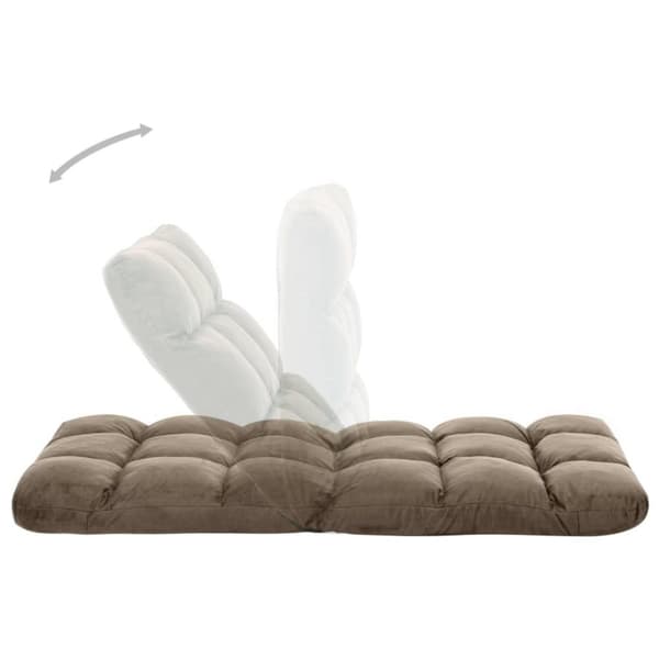 vidaXL Golvstol vikbar taupe mikrofiber